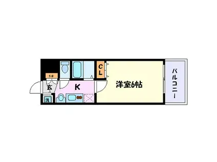 プレサンス泉アーバンゲート(1K/8階)の間取り写真