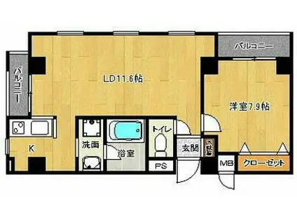 T・FORT吾妻台(1LDK/3階)の間取り写真