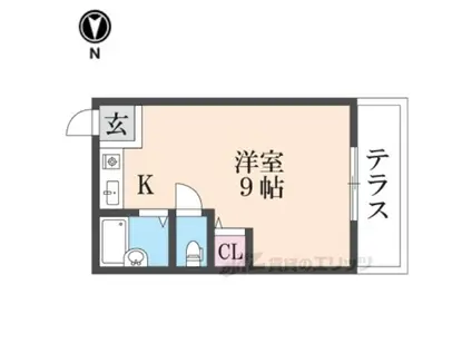 シャンテー三矢2(ワンルーム/1階)の間取り写真