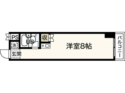 リバーサイド加古町(ワンルーム/5階)の間取り写真