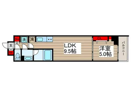 アーバンパーク亀戸II(1LDK/5階)の間取り写真