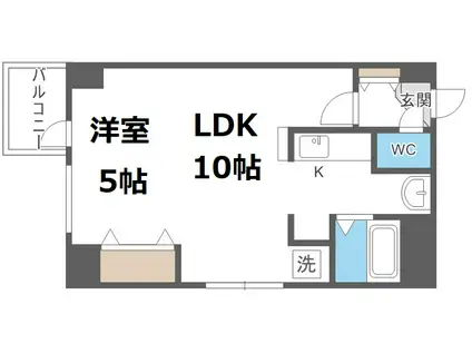 パークヒルズ豊平11(1LDK/3階)の間取り写真