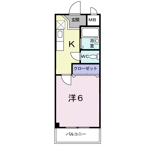 澤田マンション(ワンルーム/2階)の間取り写真