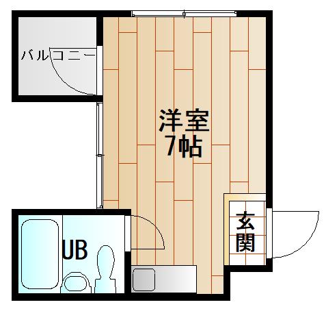 レジデンス松重(ワンルーム/3階)の間取り写真