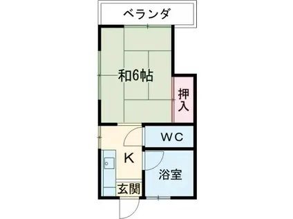 コーポみき(1K/2階)の間取り写真