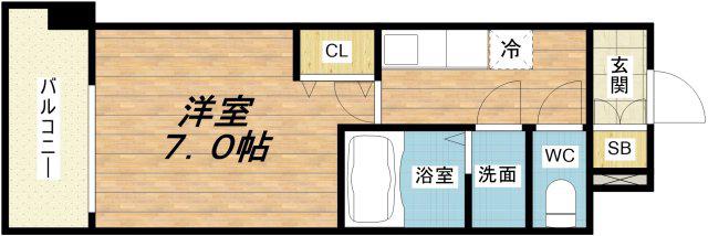 LIVIAZ OSAKA VERITE(1K/3階)の間取り写真