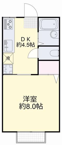 FINO AOE(1DK/1階)の間取り写真