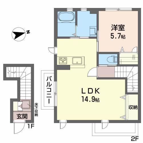 シャーメゾン明石台(1LDK/2階)の間取り写真