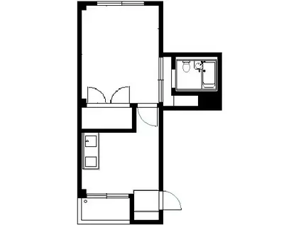 アムール南麻布(1K/3階)の間取り写真