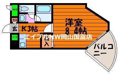 ルシェール(1K/5階)の間取り写真