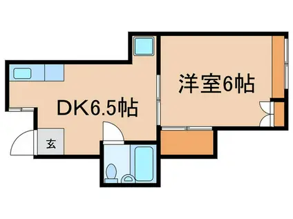 VILLA SANKA(1DK/2階)の間取り写真