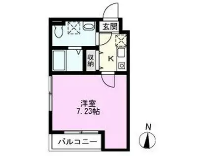 ヒューマンパレス草加吉町(1K/2階)の間取り写真