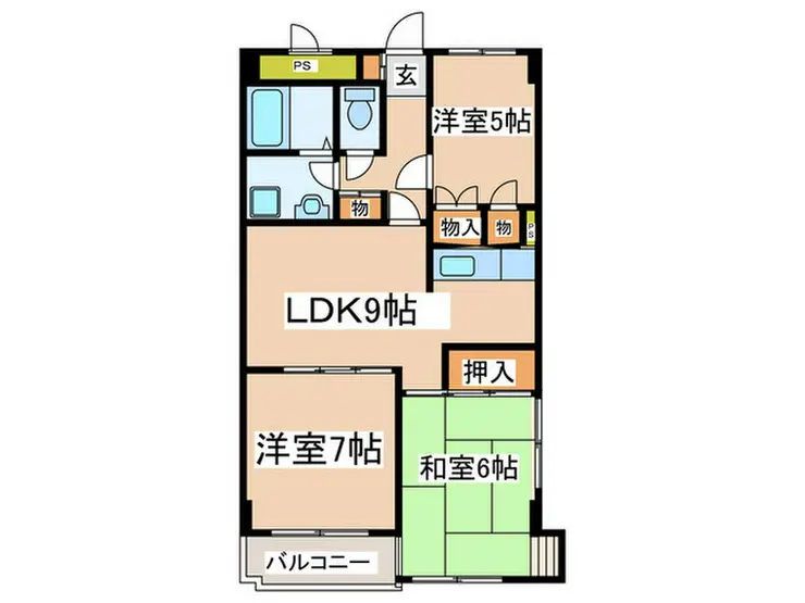 プレスティージ府中 4階階 間取り