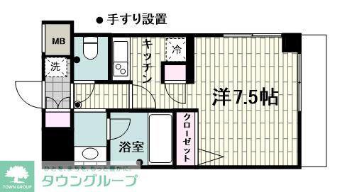 アンジュプレイス三軒茶屋(1K/10階)の間取り写真