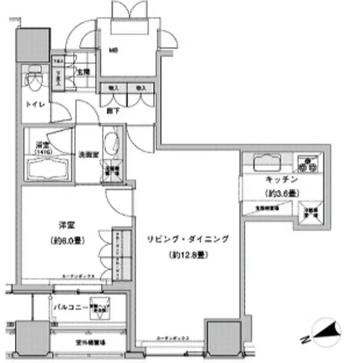 ウエストパークタワー池袋 18階階 間取り
