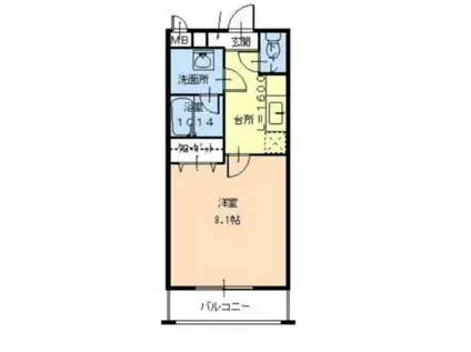 フジパレス浜寺サウスIII番館(1K/1階)の間取り写真