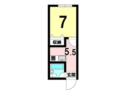 レジデンス東京(1K/3階)の間取り写真