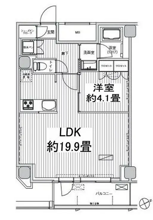 ヒューリック浅草橋江戸通 6階階 間取り