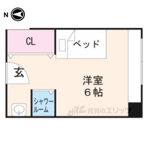 くずは寮(ワンルーム/2階)の間取り写真