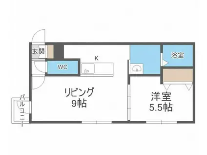 TONY TOWER KITAHIROSHIMA(1LDK/5階)の間取り写真