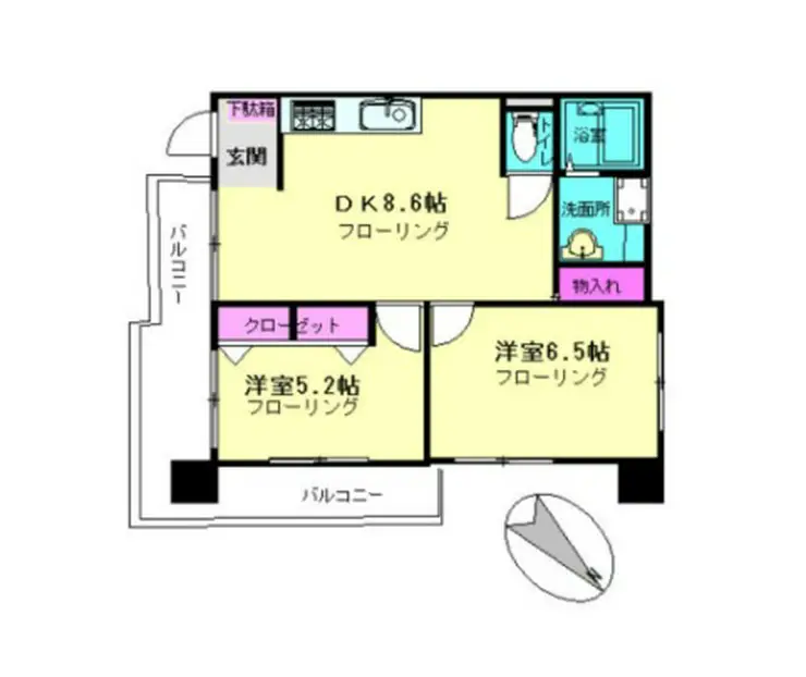 グランウフ保坂 9階階 間取り