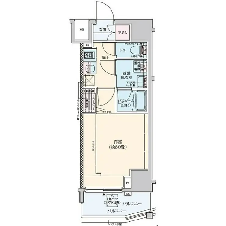 ロアール赤羽 8階階 間取り