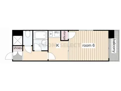 グレースホリベ21(1DK/5階)の間取り写真