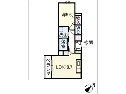 NEXPIA II(1LDK/1階)の間取り写真