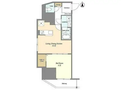 スコレサイト池袋(1LDK/10階)の間取り写真