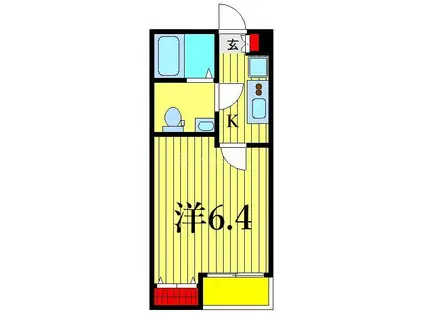 エクセラン柴又(1K/1階)の間取り写真