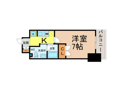 レジディア鶴舞(1K/10階)の間取り写真