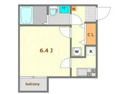 アールみずほ台(1K/2階)の間取り写真