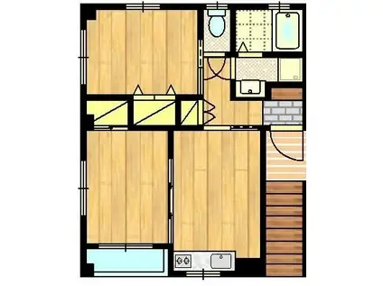 サンハイツ大明(2DK/3階)の間取り写真