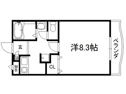 POLYPHONY(1K/2階)の間取り写真