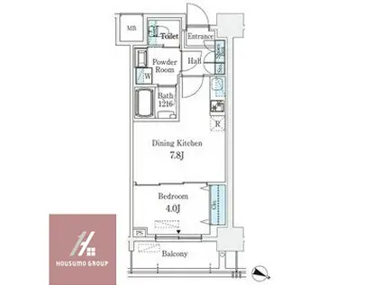 京町堀ビューアパートメント(1DK/5階)の間取り写真
