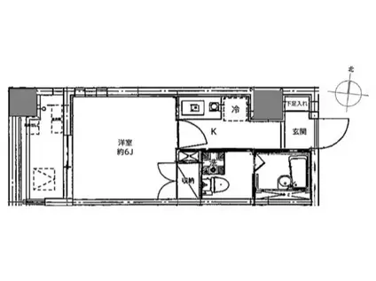 リエス大森ル・ノード(1K/4階)の間取り写真