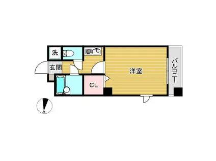 エスペラール御影(1K/1階)の間取り写真