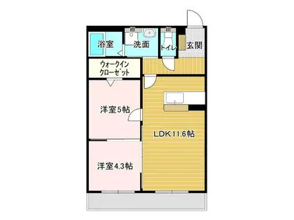 MR コルトレーン(2LDK/1階)の間取り写真