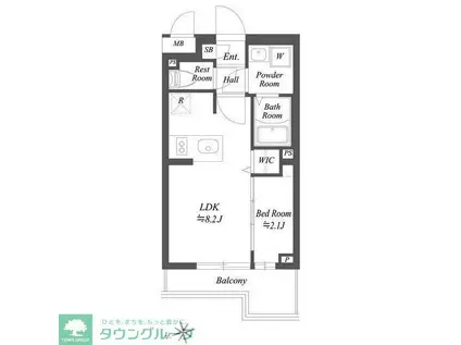 ブランシエスタ用賀(1LDK/1階)の間取り写真