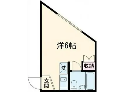 メゾンイケダ(ワンルーム/2階)の間取り写真