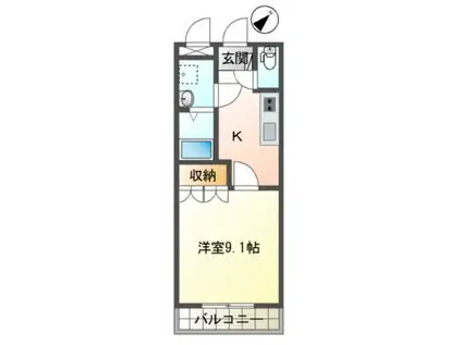グランチェスタホンダ(1K/1階)の間取り写真