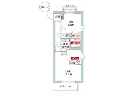 ラ・コリーヌ日吉(1LDK/4階)の間取り写真