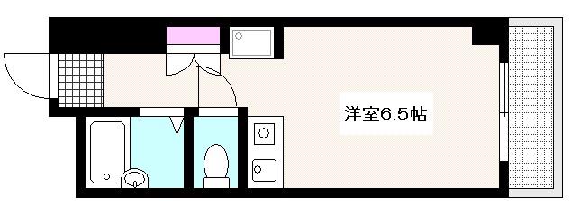 ベルヒルズ天満(ワンルーム/4階)の間取り写真