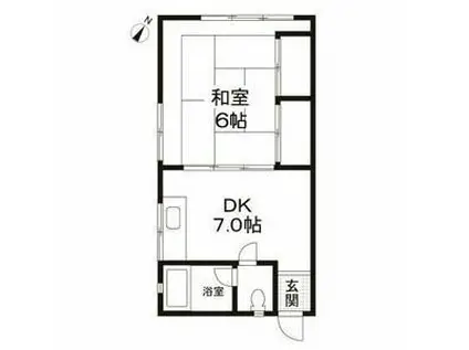 コーポ一葉(1DK/3階)の間取り写真