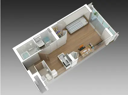 スカーレットアーデン(1K/3階)の間取り写真