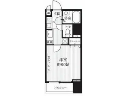 HF北四番丁レジデンス(1K/6階)の間取り写真