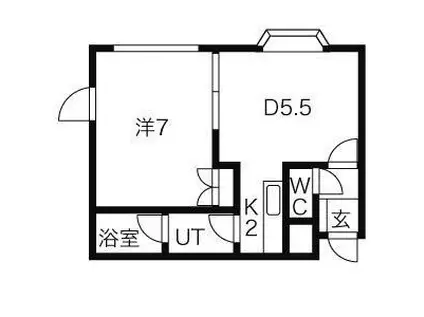 パストラル13(1DK/4階)の間取り写真