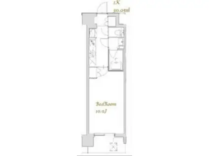 スプランディッド南千住(1K/2階)の間取り写真
