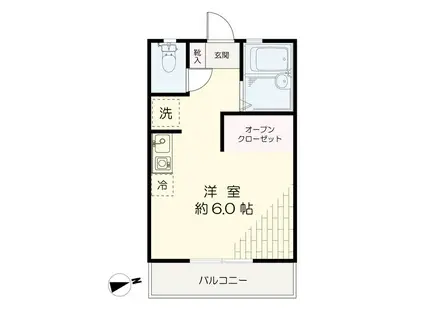 メゾンフローレンス(ワンルーム/1階)の間取り写真