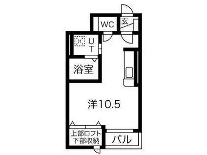 ファースト・ガーデン(1K/1階)の間取り写真